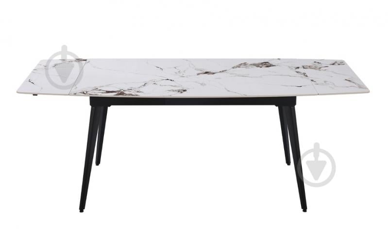 Стіл обідній Prestol Люкс 1400(2000)x800x760мм білий/чорний - фото 2 Стіл обідній Prestol Люкс 1400(2000)x800x760мм білий/чорний - фото 2