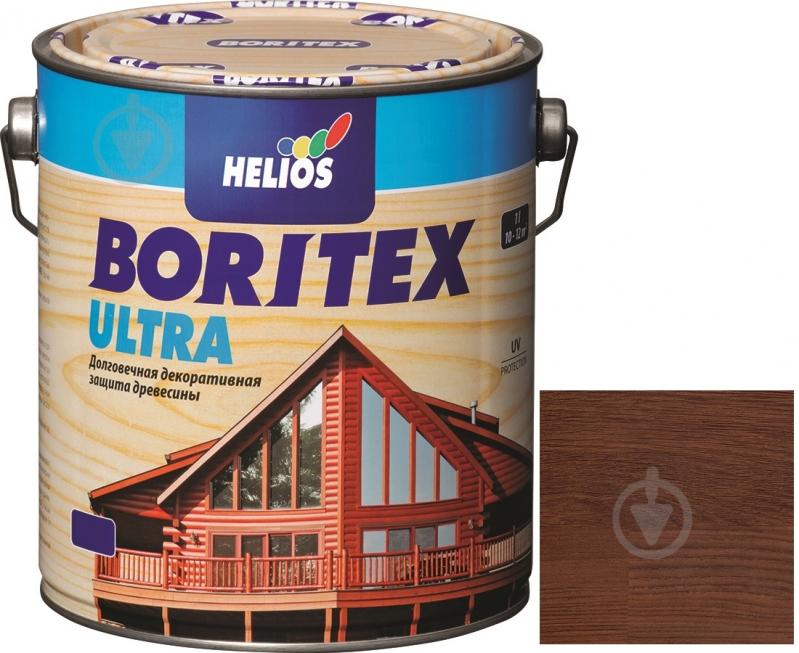 Лазурь Helios Boritex Ultra 10 каштан шелковистый мат 0,75 л - фото 1