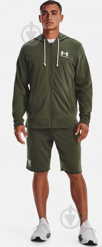 Джемпер Under Armour RIVAL TERRY LC FZ 1370409-390 р. 3XL хаки - фото 3