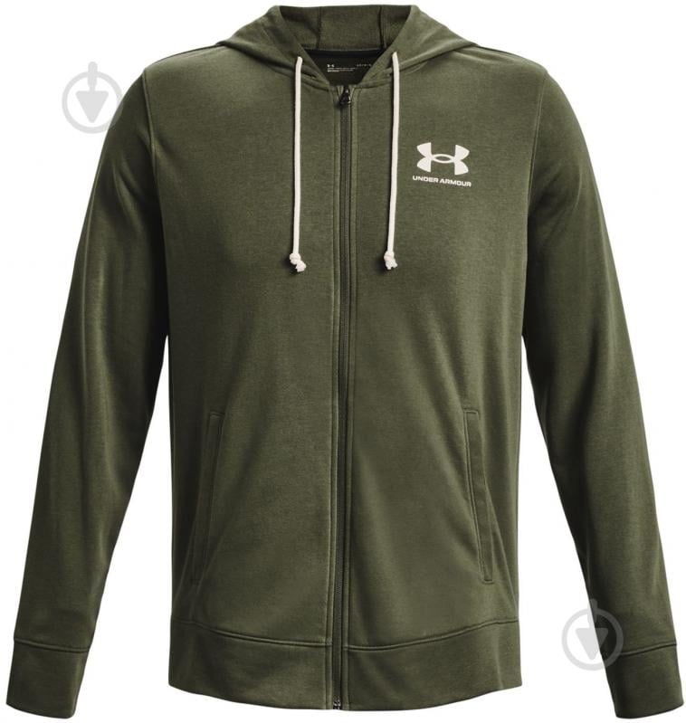 Джемпер Under Armour RIVAL TERRY LC FZ 1370409-390 р. 3XL хаки - фото 4