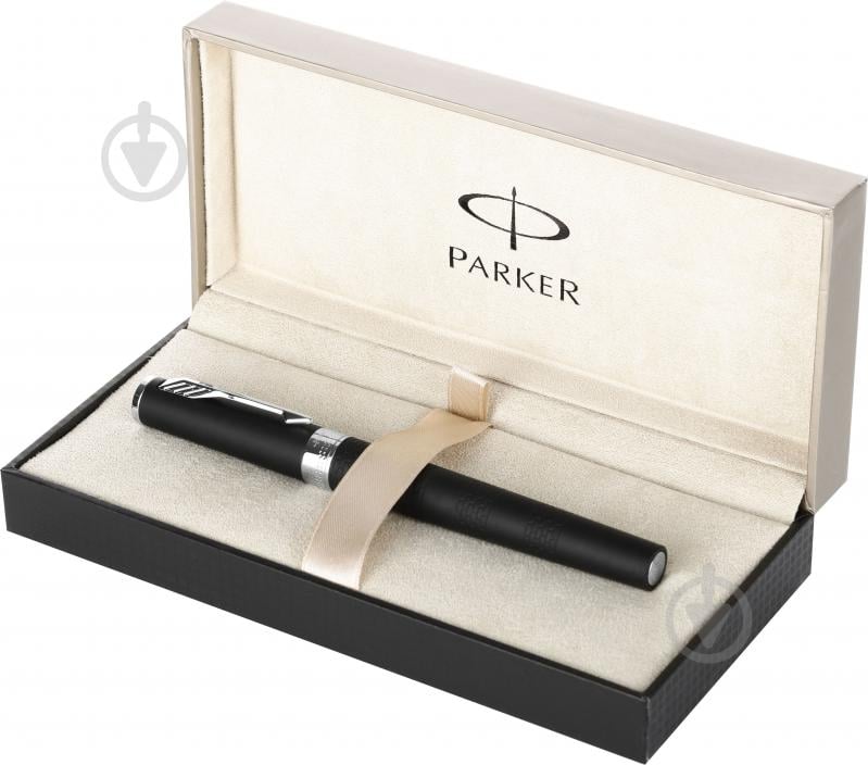 Ручка-роллер Parker Ingenuity Black Rubber CT 5TH 90 652M - фото 5