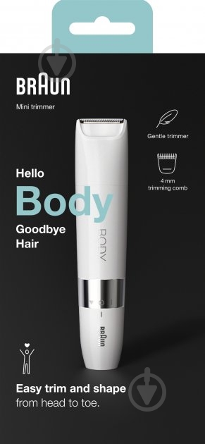 ВИТРИНА! Триммер Braun BS1000 Body Mini - фото 2 ВИТРИНА! Триммер Braun BS1000 Body Mini - фото 2