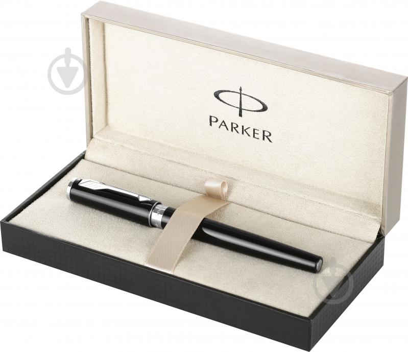 Ручка-роллер Parker Ingenuity Slim Black Lacquer CT 90 552C - фото 5