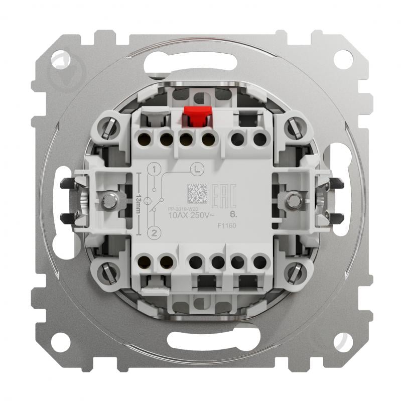 Переключатель одноклавишный проходной одноклавишный Schneider Electric Sedna Design без подсветки белый SDD111106 - фото 4