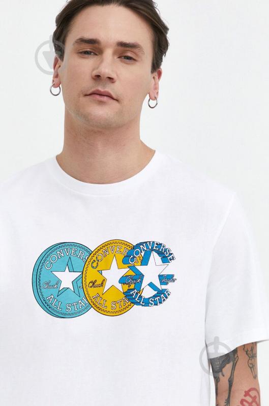 Футболка Converse CHUCK PATCH DISTORT TEE 10025973-A02 р.XL белый - фото 3
