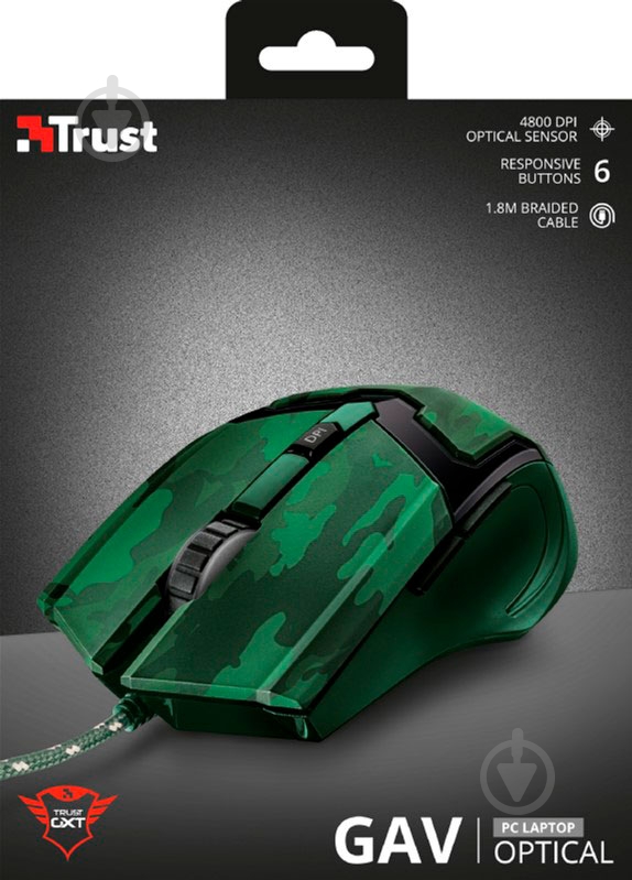 Мышка Trust GXT 101C GAV JUNGLE green (22793) - фото 5