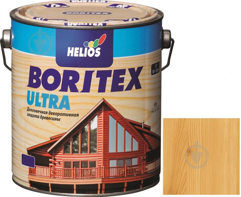 Лазурь Helios Boritex Ultra 2 сосна шелковистый мат 10 л - фото 1