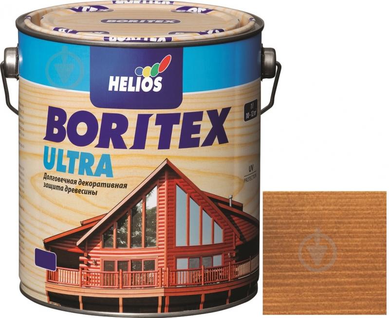 Лазурь Helios Boritex Ultra 3 тик шелковистый мат 0,75 л - фото 1