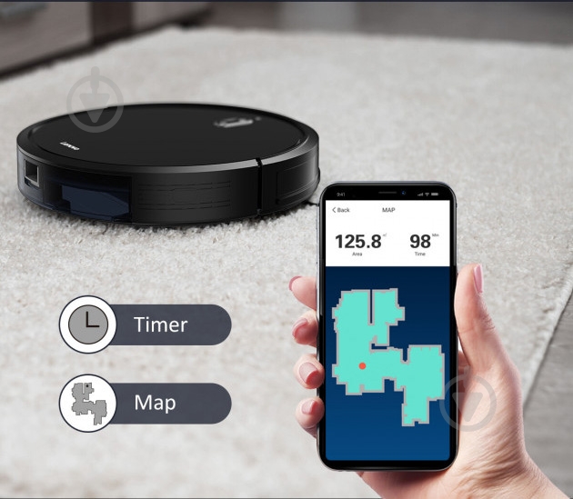 Робот-пылесос Lenovo Vacuum Cleaner E1 black - фото 9 Робот-пылесос Lenovo Vacuum Cleaner E1 black - фото 9