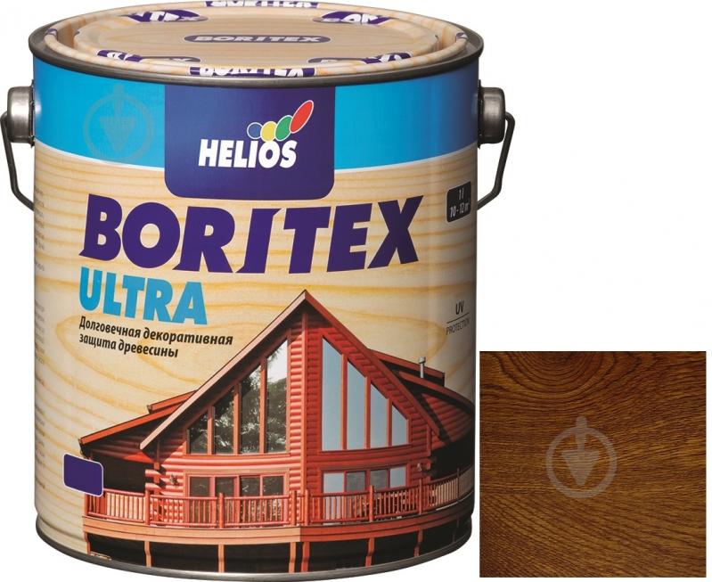 Лазурь Helios Boritex Ultra 4 орех шелковистый мат 0,75 л - фото 1