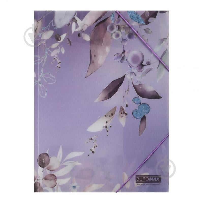 Папка на резинці ARABESKI А4 сливовий Buromax BM.3908-48 - фото 1 Папка на резинці ARABESKI А4 сливовий Buromax BM.3908-48 - фото 1