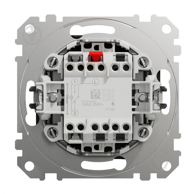 Перемикач одноклавішний одноклавішний Schneider Electric Sedna Design без підсвітки чорний SDD114106 - фото 4