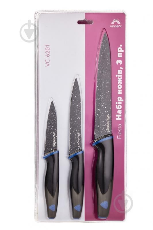 Набір ножів Non-stick 3 предмети VC-6201 Fiesta Vincent - фото 1