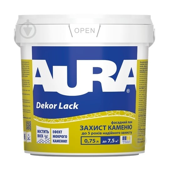 Лак фасадний для каменю Dekor Lack Aura напівглянець 0,75 л - фото 1