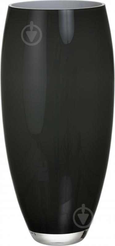Ваза стеклянная Wrzesniak Glassworks Twice 40 см серая 17-7850 - фото 1