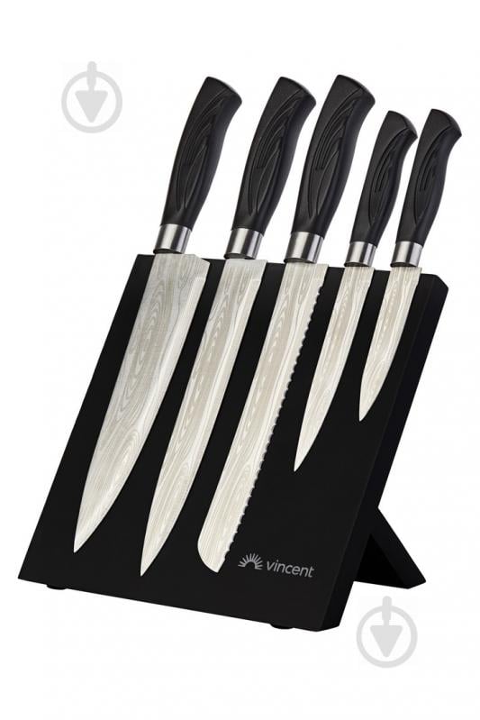 Набір ножів у колоді 6 предметів VC-6209 Damask Vincent - фото 1