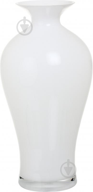 Ваза скляна Wrzesniak Glassworks Hydria 42 см біла 17-9754A - фото 1