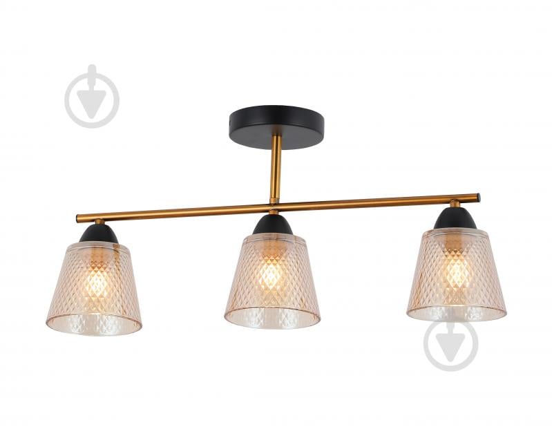 Люстра WunderLicht 3x60 Вт E27 черный с золотистым OM8305-33 - фото 1 Люстра WunderLicht 3x60 Вт E27 черный с золотистым OM8305-33 - фото 1