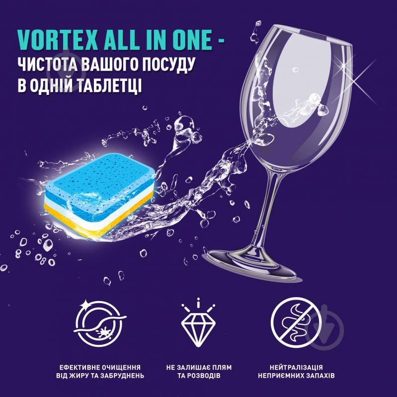 Таблетки для посудомоечных машин Vortеx All in Оne 100 шт. - фото 2 Таблетки для посудомоечных машин Vortеx All in Оne 100 шт. - фото 2