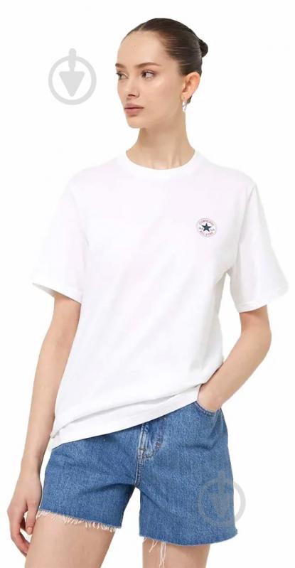 Футболка Converse MINI CHUCK PATCH TEE 10026565-A01 р.XS белый - фото 1