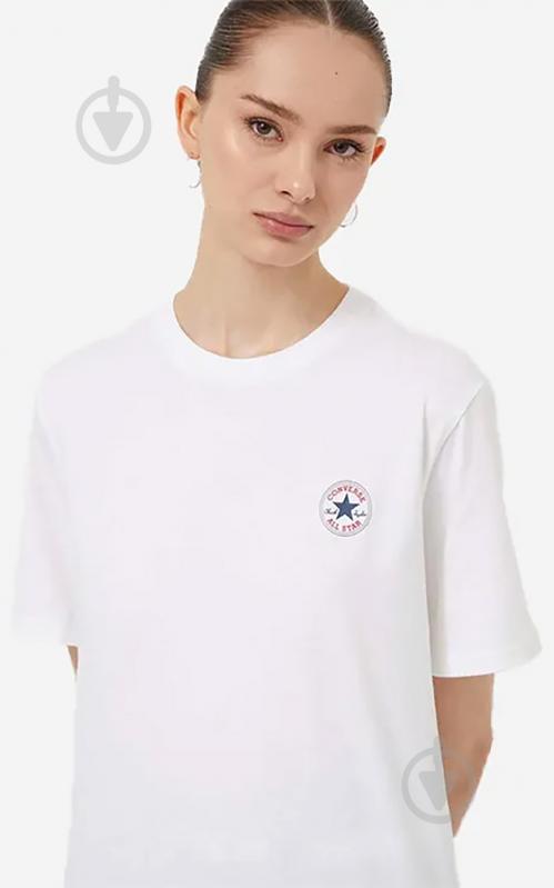 Футболка Converse MINI CHUCK PATCH TEE 10026565-A01 р.XS белый - фото 3