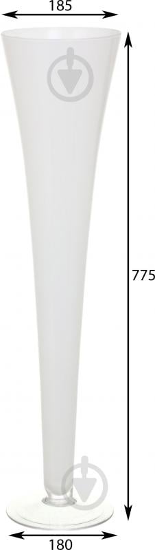Ваза стеклянная Wrzesniak Glassworks Kalos 80 см белая 21-414 - фото 2