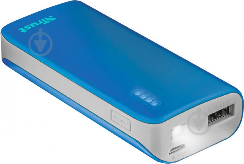 Повербанк Trust PRIMO POWERBANK 4400 mAh blue (21225) - фото 1