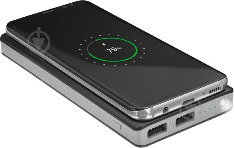 Повербанк Trust PRIMO POWERBANK W/ QI 8000 mAh black (22823) - фото 5