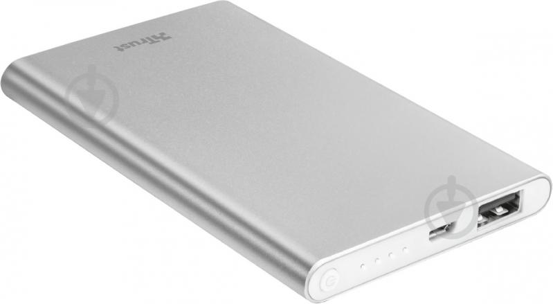 Повербанк Trust ULA THIN METAL POWERBANK 4000 mAh silver (22821) - фото 1