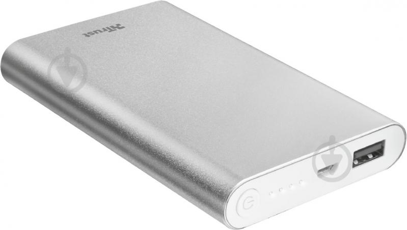 Повербанк Trust ULA THIN METAL POWERBANK (22822) 8000 mAh silver (22822) - фото 1