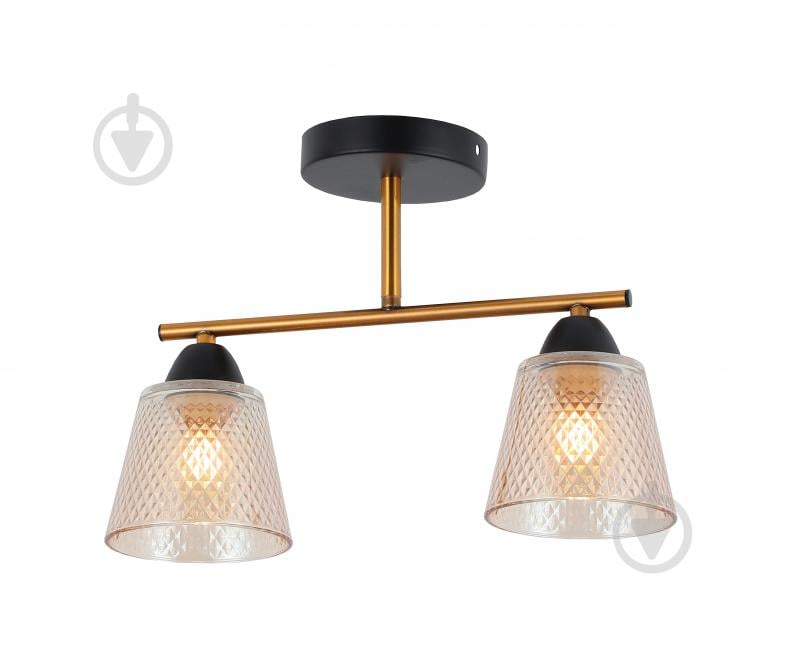 Люстра WunderLicht 2x60 Вт E27 черный с золотистым OM8305-32 - фото 1 Люстра WunderLicht 2x60 Вт E27 черный с золотистым OM8305-32 - фото 1