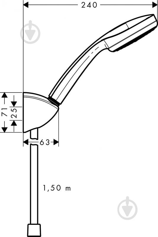 Ручной душ Hansgrohe Monsoon Eco Porter 27278400 - фото 4 Ручной душ Hansgrohe Monsoon Eco Porter 27278400 - фото 4