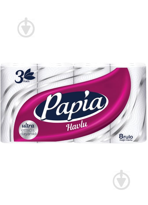 Бумажные полотенца PAPIA трехслойная 8 шт. - фото 2