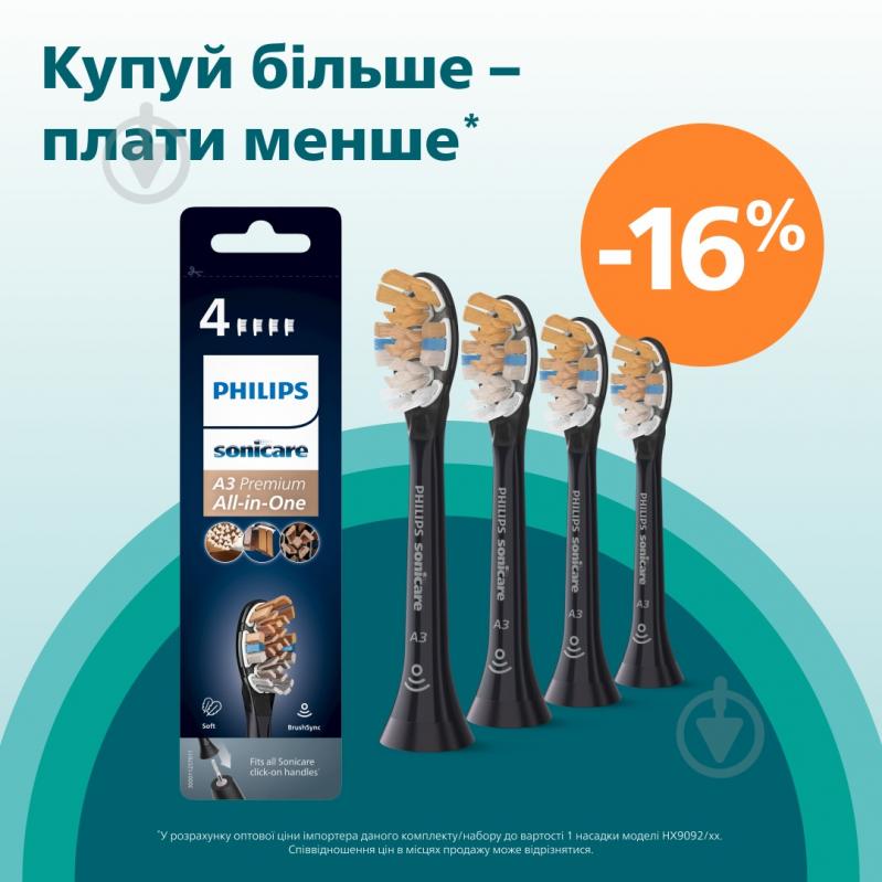 Змінні насадки для електричної щітки Philips Sonicare HX9094/11 А3 All-in-One - фото 3