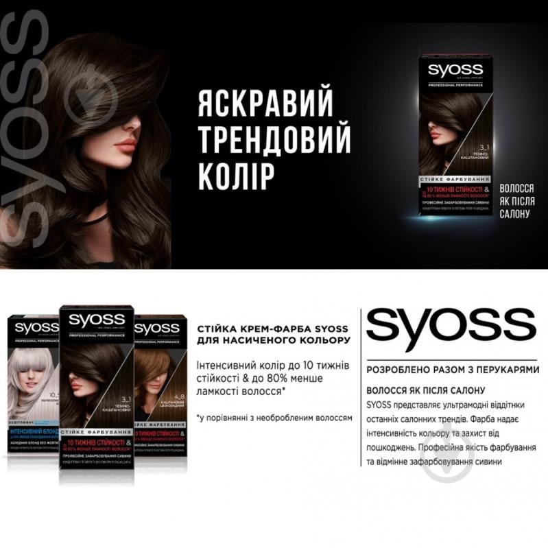 Фарба для волосся SYOSS Permanent Coloration 12-53 Перлинна Платина 115 мл - фото 3