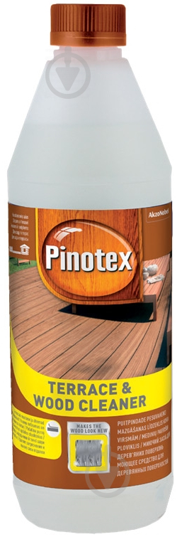 Моющее средство Pinotex TERRACE & WOOD CLEANER бесцветное 1 л - фото 1