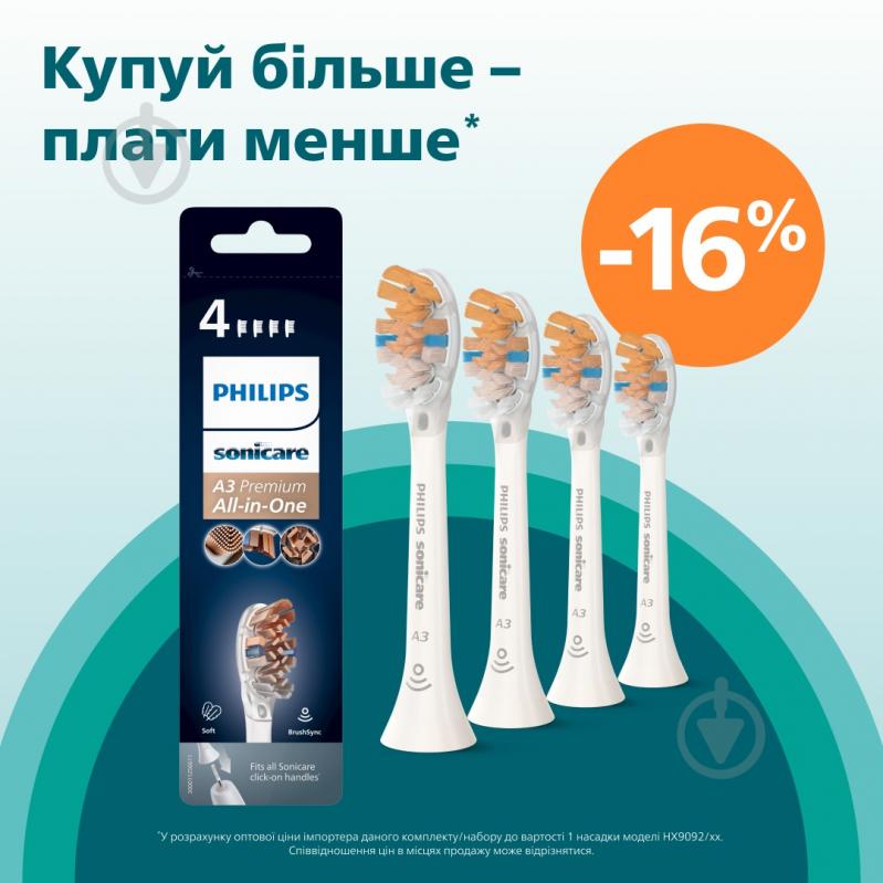 Змінні насадки для зубної щітки Philips Sonicare HX9094/10 А3 All-in-On - фото 3