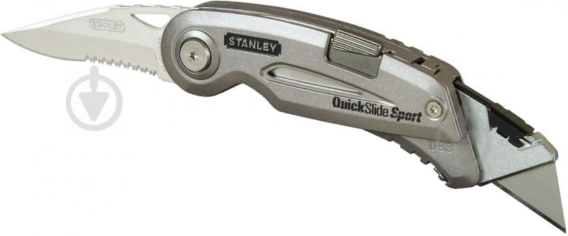 Ніж будівельний Stanley складаний з 2-ма лезами "QuickSlide Sport Utility Knife" 0-10-813 - фото 1