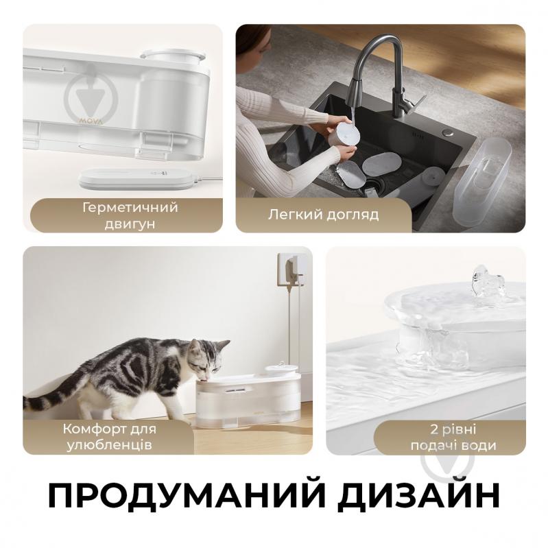 Поилка-фонтан MOVA WF10 Pro - фото 7 Поилка-фонтан MOVA WF10 Pro - фото 7