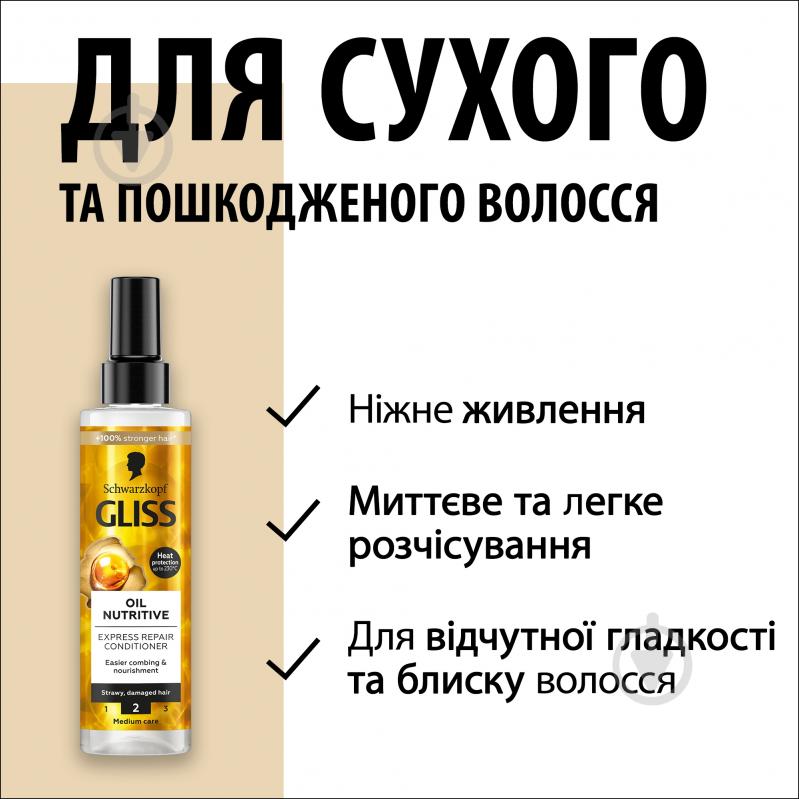 Експрес-кондиціонер GLISS Oil Nutritive 200 мл - фото 5