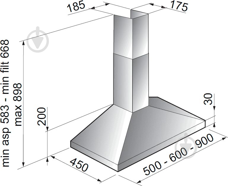 Витяжка Zirtal Vega 90 BL - фото 7