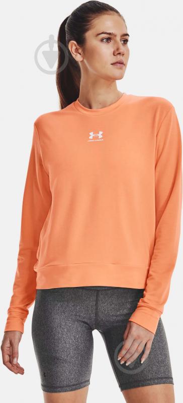 Свитшот Under Armour RIVAL TERRY CREW 1369856-868 р.XS оранжевый - фото 1