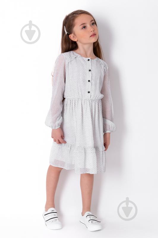 Сукня Mevis 4232 р.128 білий із чорним - фото 2 Сукня Mevis 4232 р.128 білий із чорним - фото 2