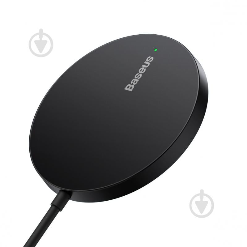 Бездротовий зарядний пристрій BASEUS Simple Mini3 Magnetic Wireless Charger 15W Black (CCJJ040001) - фото 2