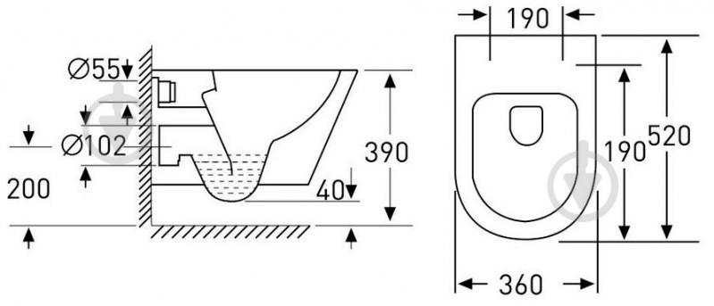 Унитаз подвесной VOLLE Nemo Rimless 13-17-316 - фото 5