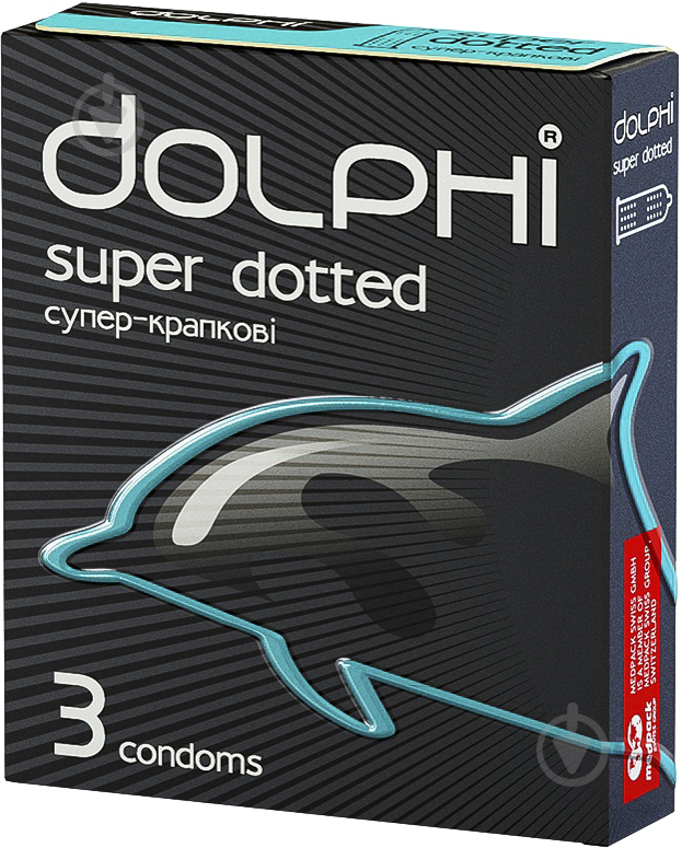 Презервативи Dolphi super dotted 3 шт. - фото 1