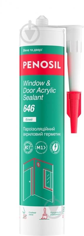 Герметик акриловый PENOSIL Window & Door Acrylic Sealant 646 белый 310 мл - фото 1