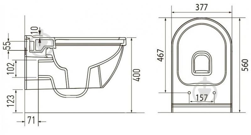 Унитаз подвесной VOLLE Solar Rimless 13-93-363 - фото 2