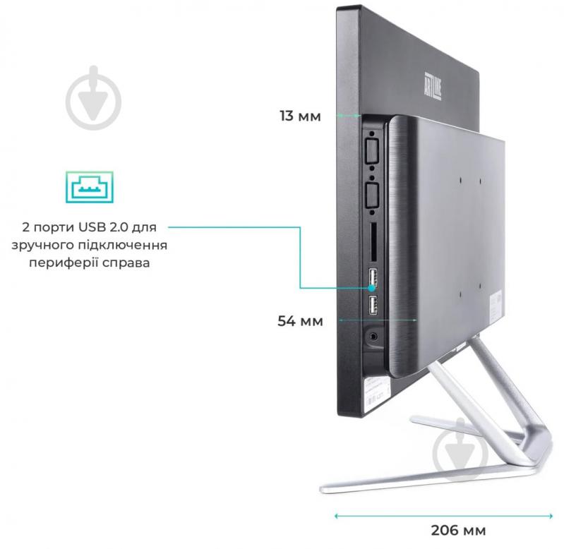 Моноблок Artline Business F29 21,5 (F29v15) black/silver - фото 11