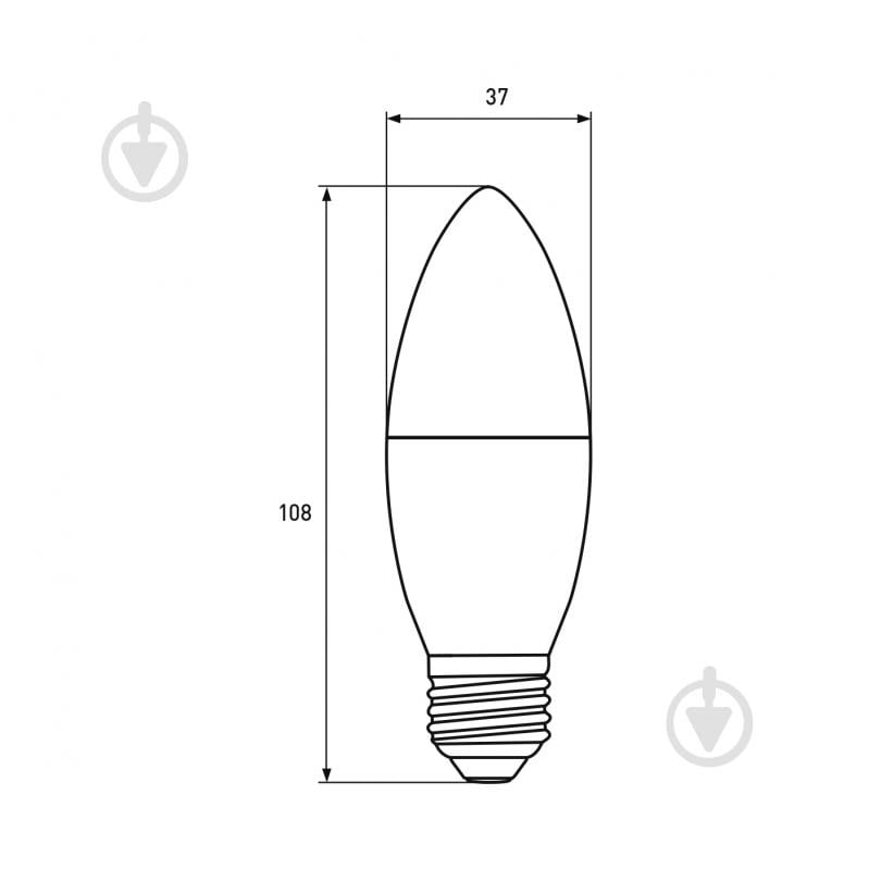 Лампа светодиодная Eurolamp ECO 10 Вт Candle матова E14 220 В LED-CL-10143(P) - фото 4